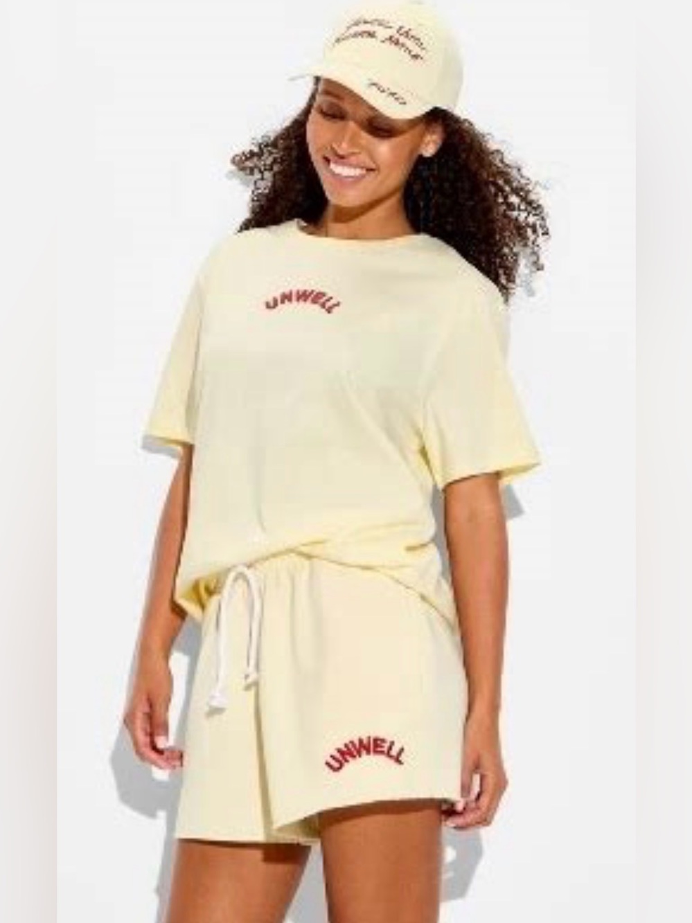 Unwell Apparel Yellow Fleece Lounge Shorts Alex Cooper x Target Call Her Daddy
